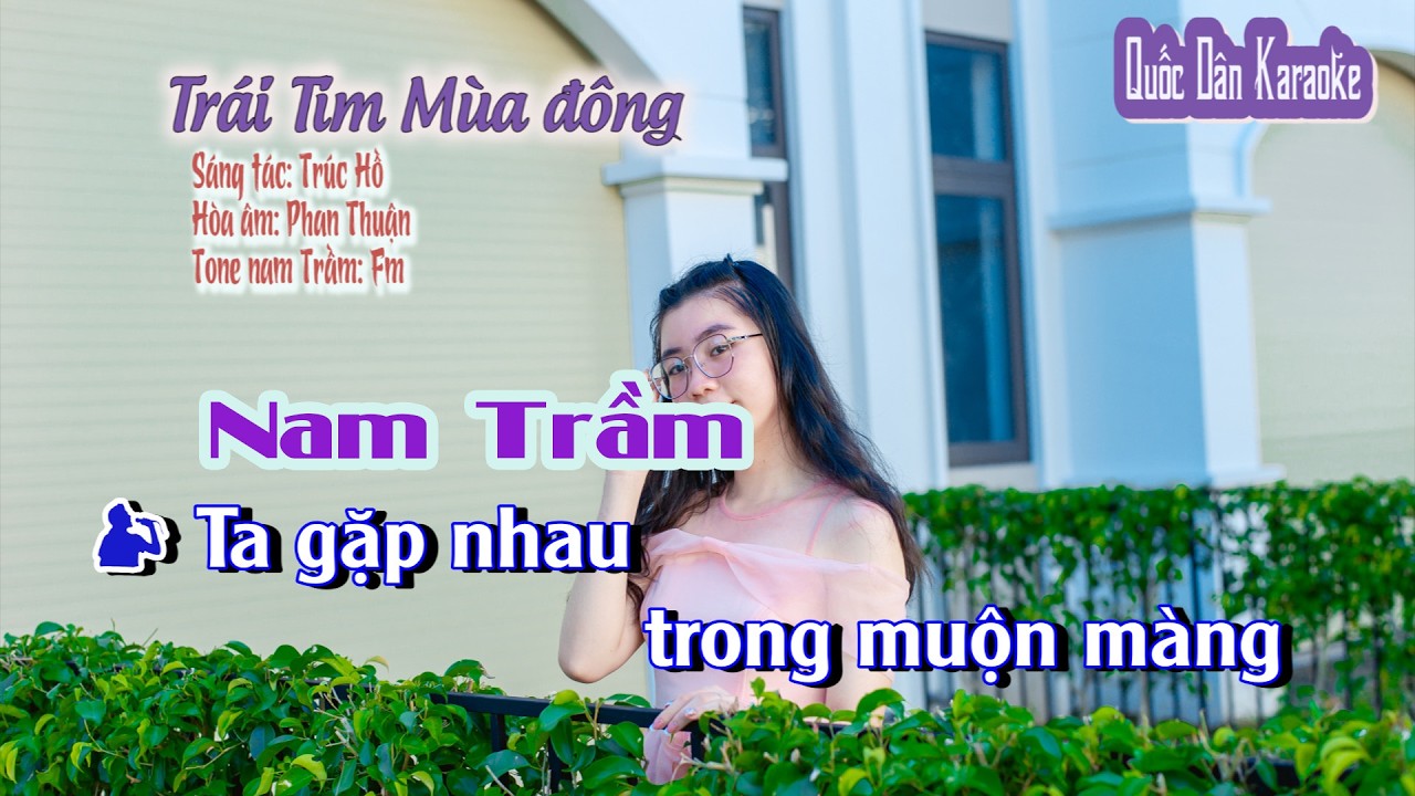 Karaoke Trái Tim Mùa Đông | Rumba | Tone Nam Trầm (Fm,Tp:78) | Quốc Dân Karaoke