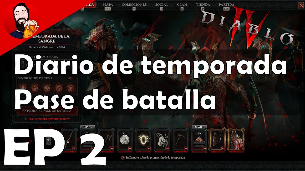DIABLO IV | GUÍA PARA PRINCIPIANTES | EP 2 | DIARIO DE TEMPORADA y PASE DE BATALLA ¿CÓMO FUNCIONAN?