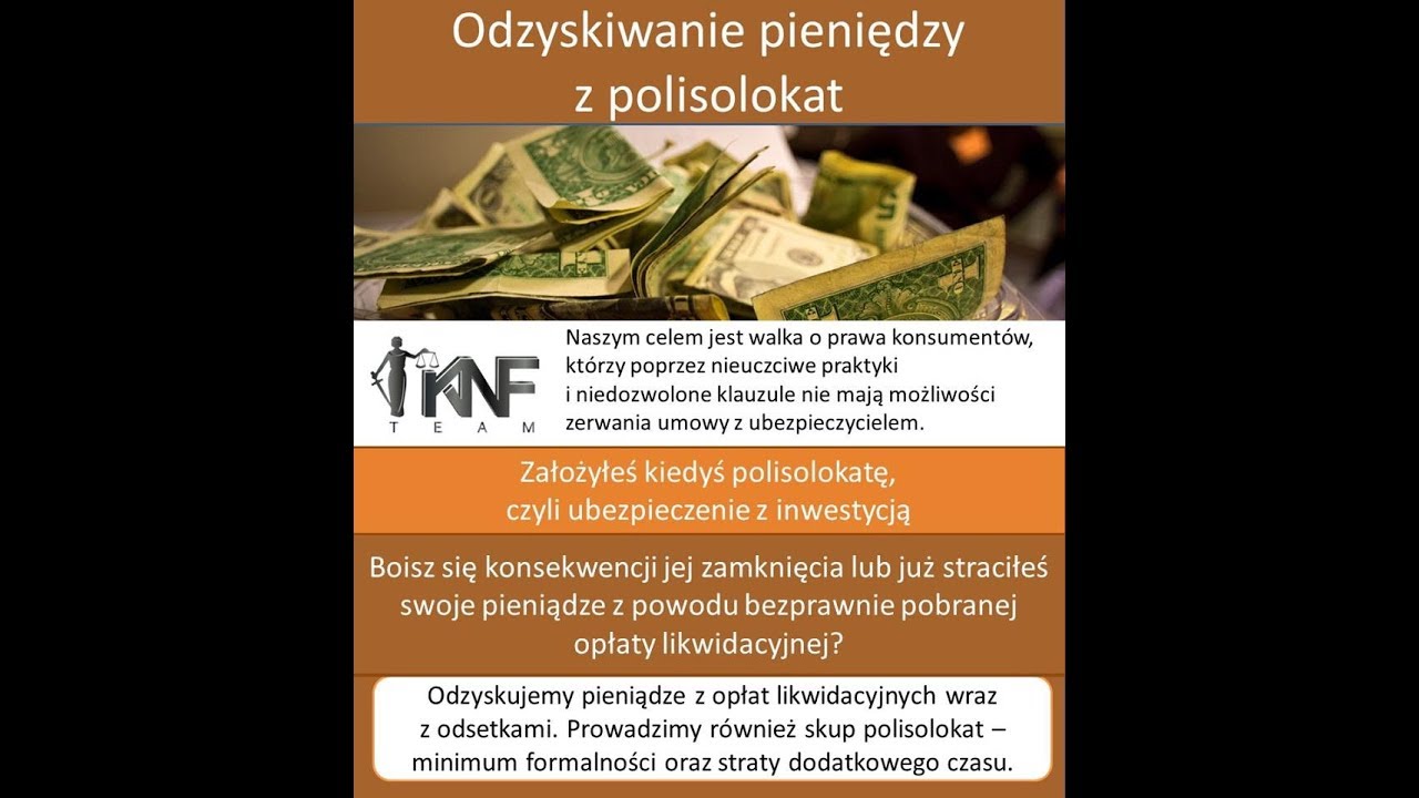 Polisolokaty - odzyskujemy oplate likwidacyjna  tel. 500-507-200 Prawo-Finanse sp z.o.o