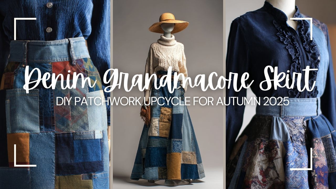 Denim Grandmacore Skirt: DIY Patchwork Upcycle for Autumn 2025