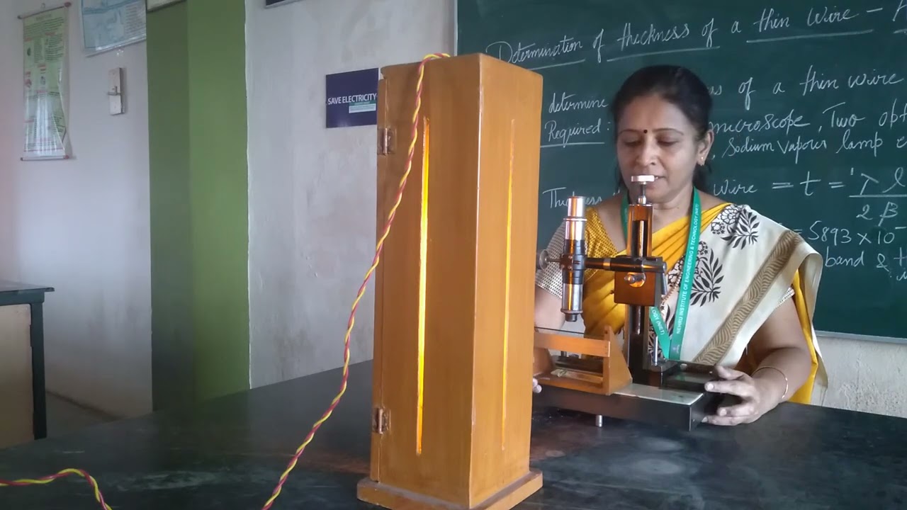 Air wedge method-Determination of thickness of a thin wire