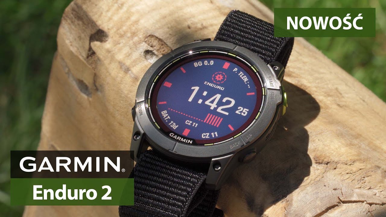 Garmin Enduro 2 - Wytrzymały zegarek do biegów ultra