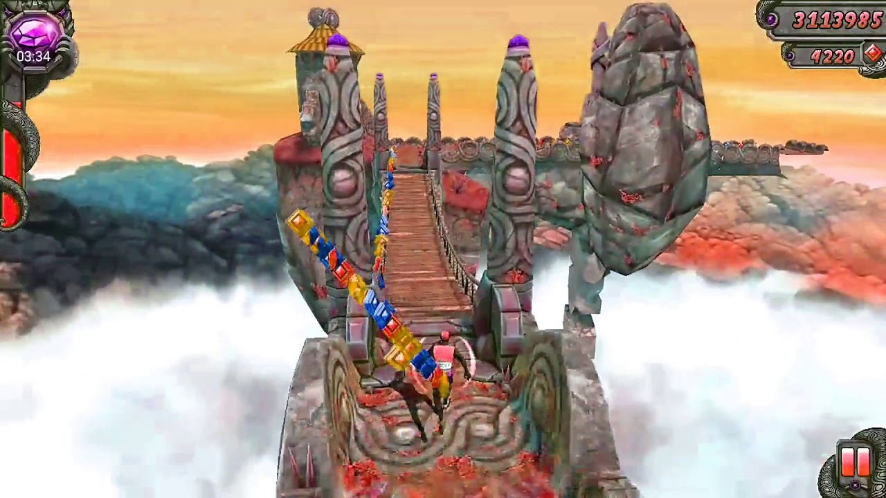 Sunset in Temple Run 2's map Sky Summit byYaHruDv