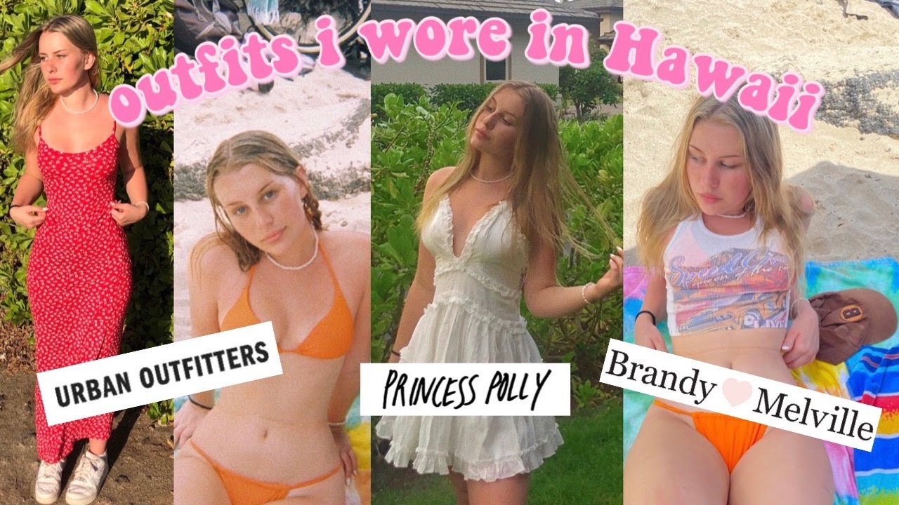 Outfits I wore in Hawaii w my bf! + grwm and vlog  (Brandy Melville, Princess Polly, and more)