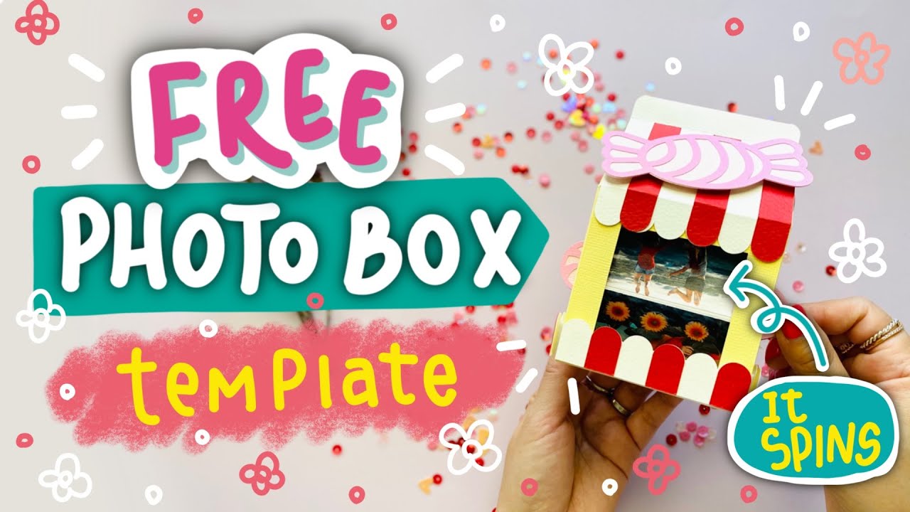 Make paper photo gift box! Free templates - DIY Cricut & Silhouette Cameo projects - fun craft