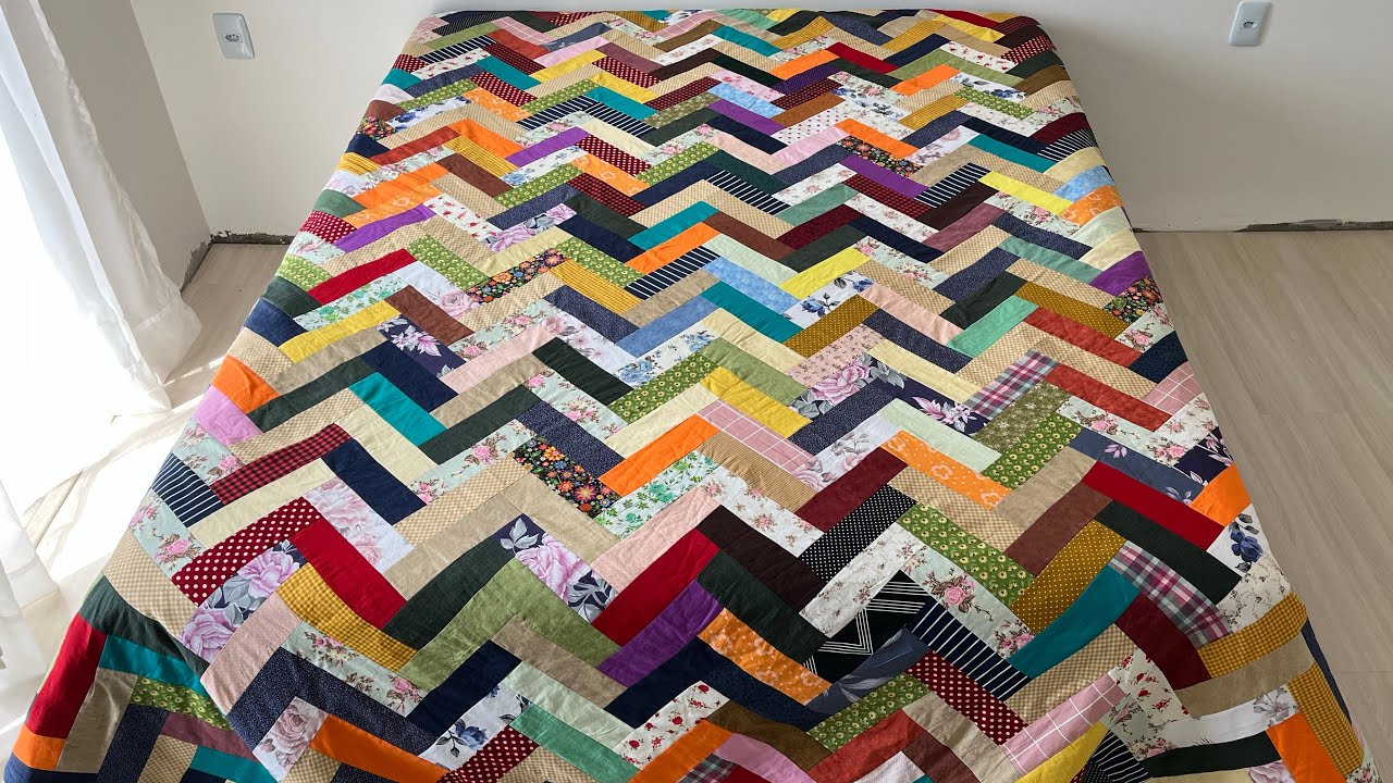 Colcha de retalhos , cama queen medida 255x2,65cm para reaproveitar retalhos pequenos