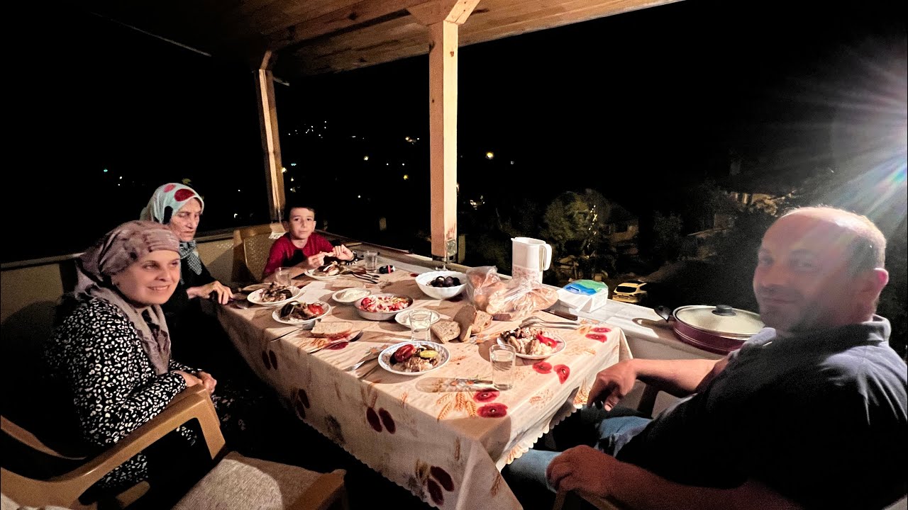 Gülerin köyüne yolculuk Ramazan abi ile balkonda mangal 🍗 akşam yemeği