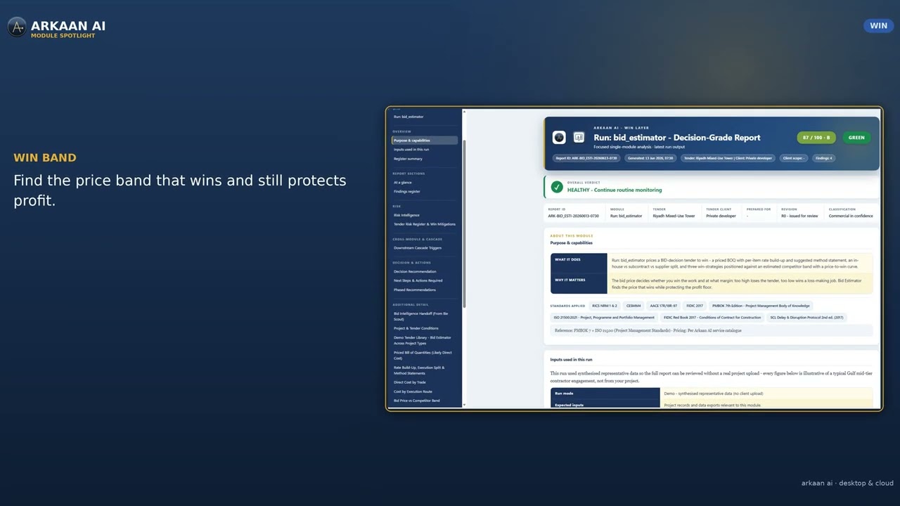 Win the Bid: AI Bid Estimator & BOQ Pricing | Arkaan AI