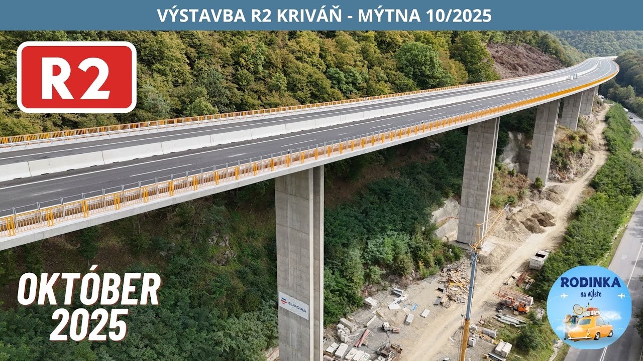 VÝSTAVBA R2 KRIVÁŇ - MÝTNA - OKTÓBER 2025