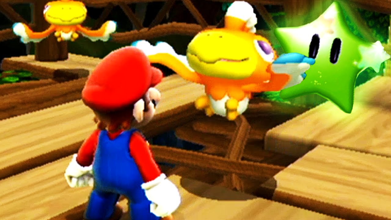 Super Mario Galaxy 2 - 100% Walkthrough Part 26 No Commentary Gameplay - Wild Glide's Green Stars