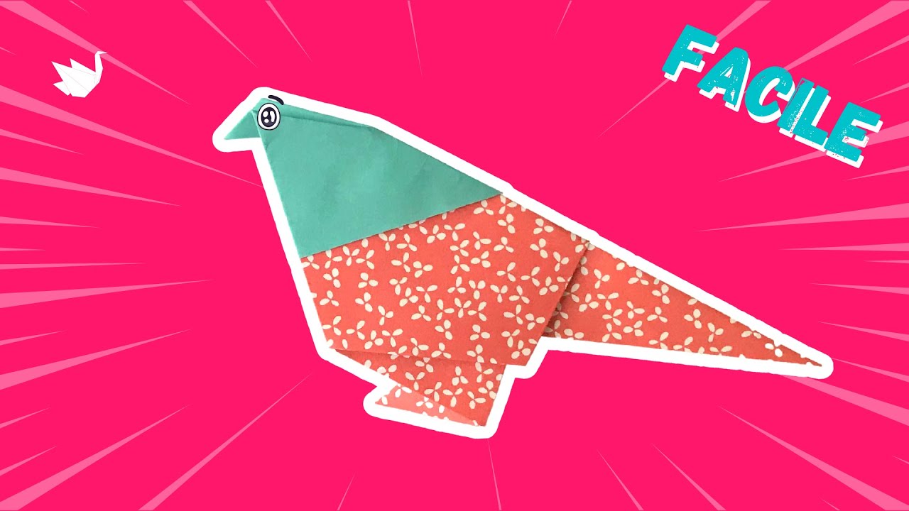 Origami oiseau : pliage traditionnel (Tuto Facile)