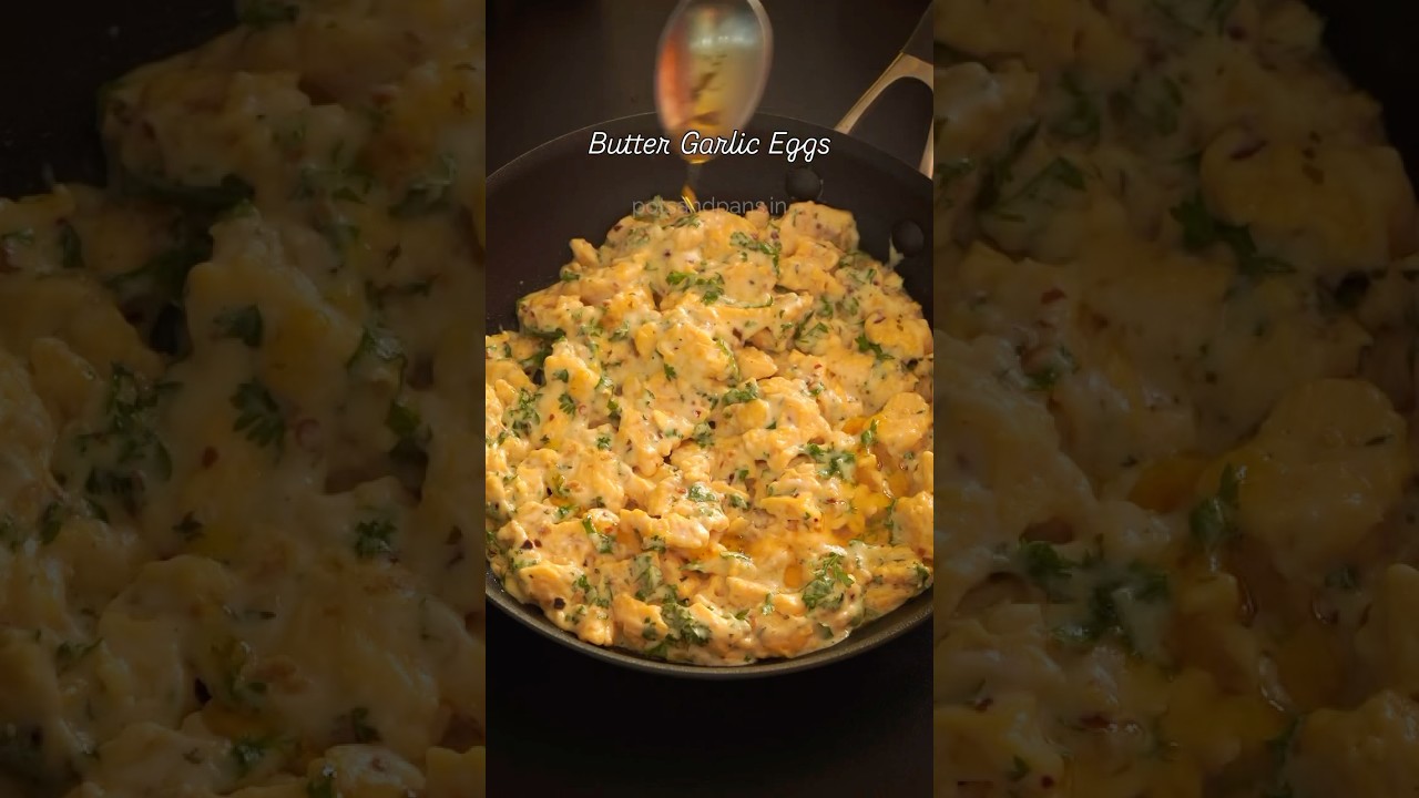 Creamy Butter Garlic Eggs 🧈 🧄 🥚 |  Quick & Easy Butter Garlic Eggs Recipe! | Shorts