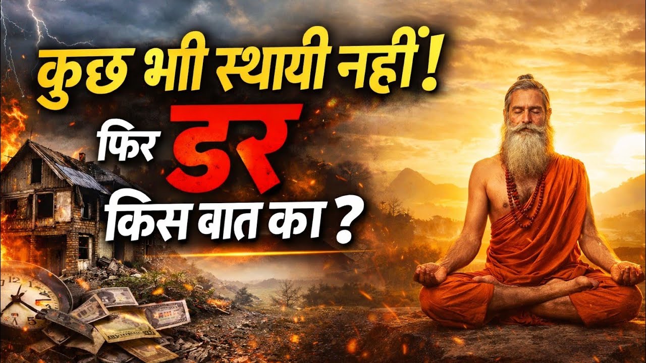 कुछ भी स्थायी नहीं, फिर डर किस बात का? | The Truth About Fear #fearless #spiritualmotivation 