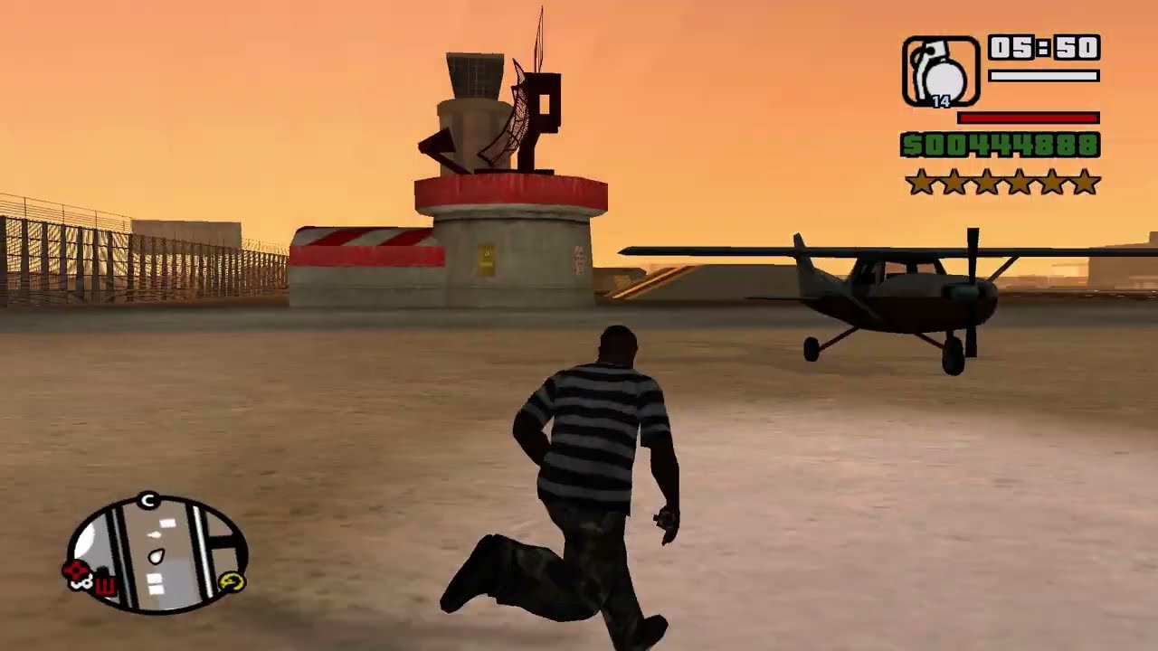 GTA:San Andreas - Massacre in Las Venturas with M4 + 6 star escape