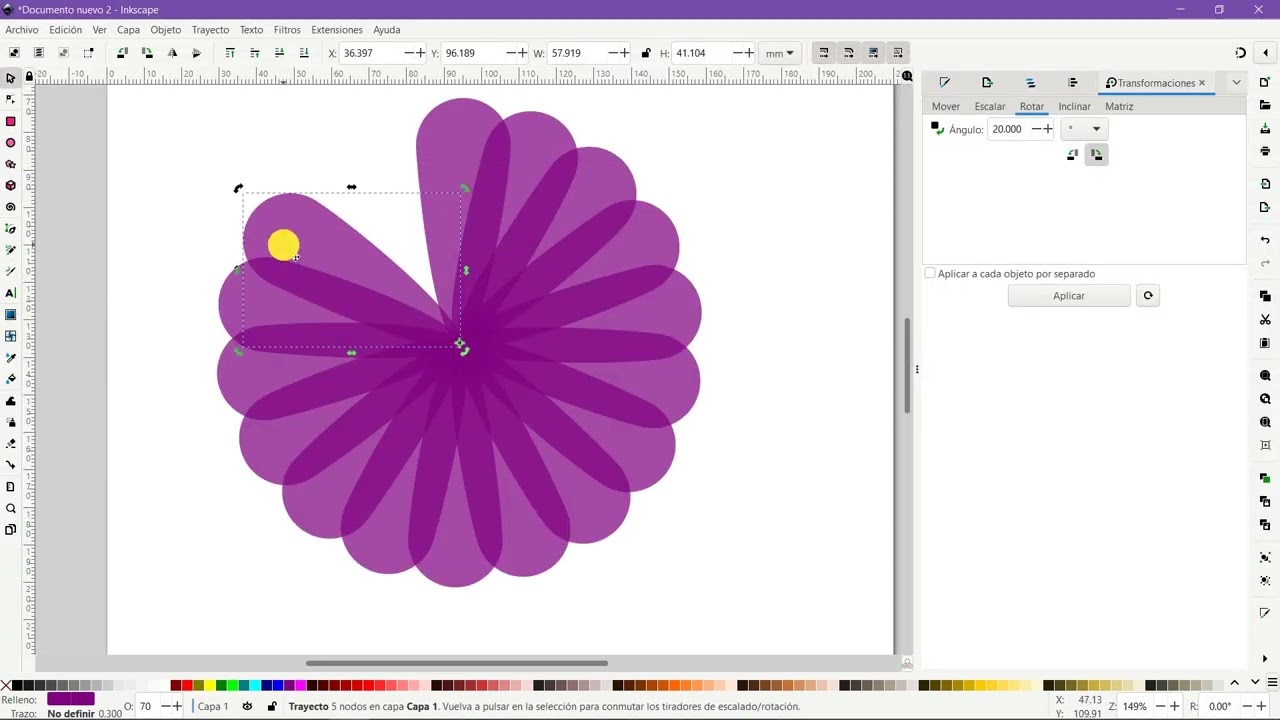 Flor con Inkscape