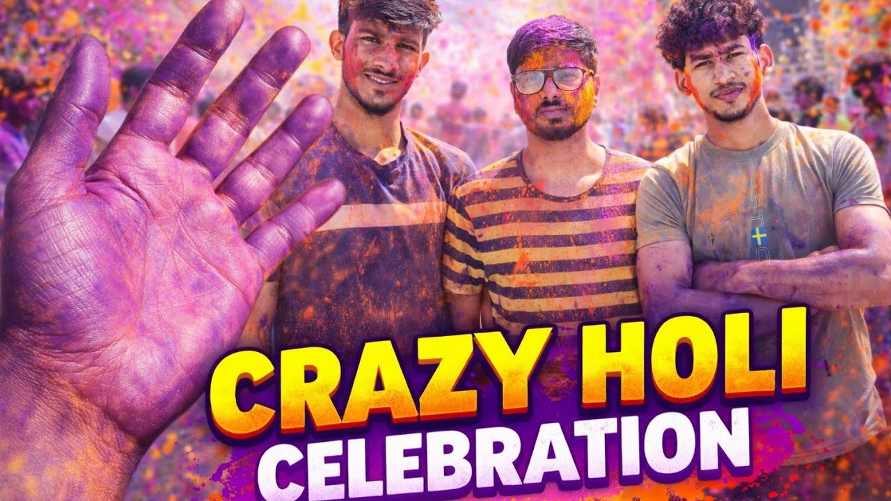 Crazy holi celebration 😂 🌿+🍾
