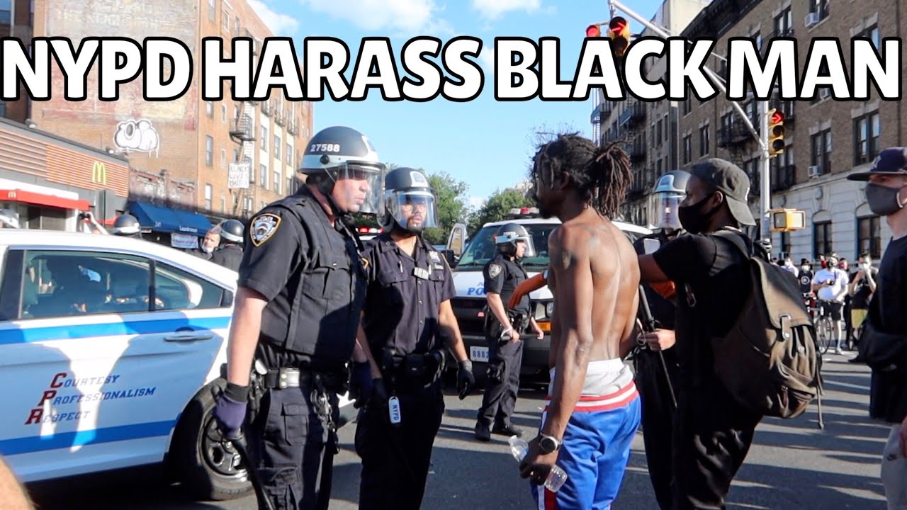 NYPD HARASS BLACK MAN DURING PROTEST!! (WE SAVED HIM)