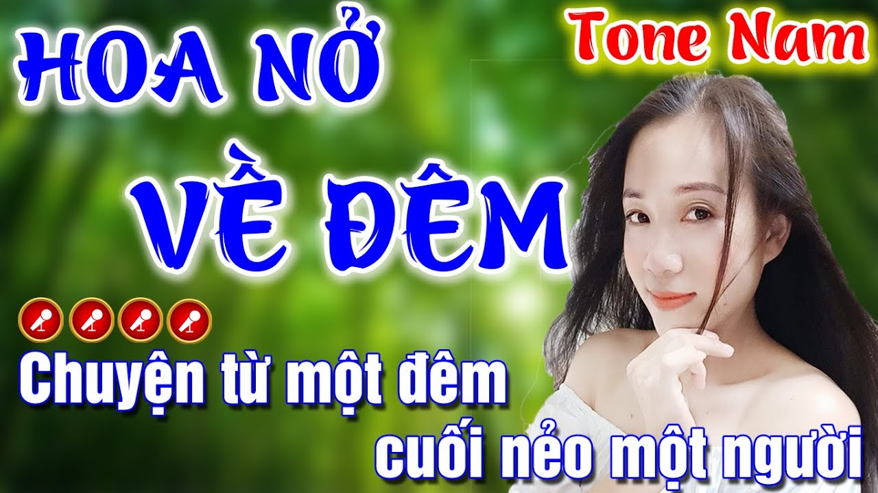 Hoa Nở Về Đêm Karaoke Nhạc Sống Tone Nam ( Cm ) - Tình Trần Organ