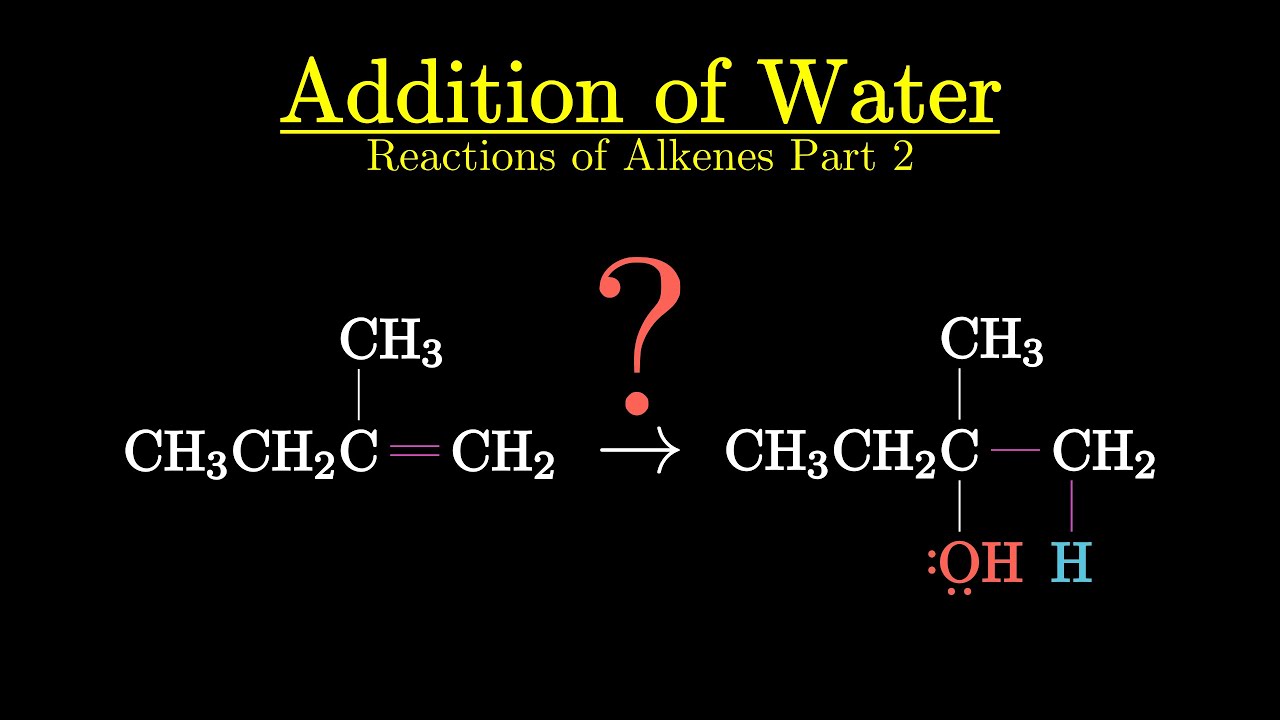 Acid-Catalyzed Addition of Water (Hydration)- Alkene Reactions Part 2 of 9 - Organic Chemistry 101
