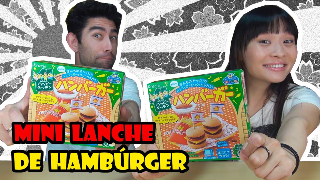 Mini Lanche de Hambúrguer (happī kitchin hanbāgā) - Japão Nosso De Cada Dia