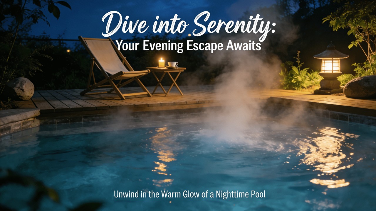 Unwind in the Warm Glow of a Nighttime Pool