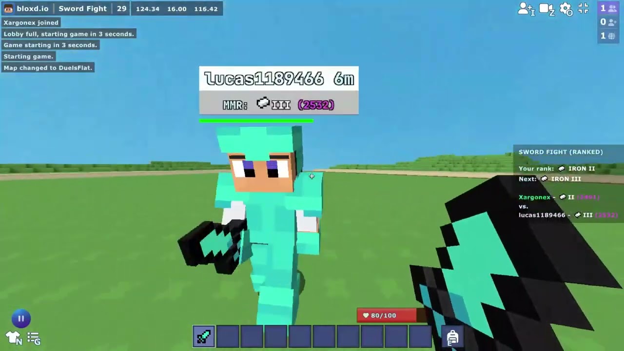 1v1 Sword fight in Bloxd io