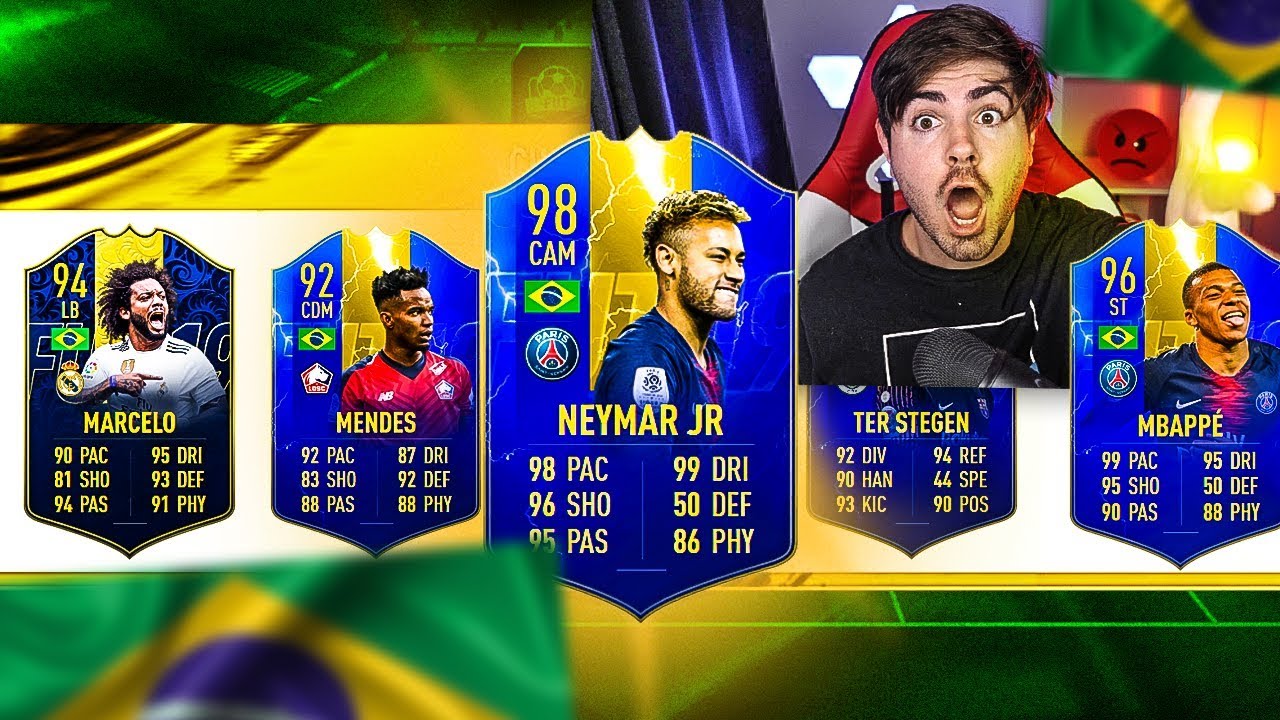 APARECEU A SELEÇÃO BRASILEIRA TOTS/TOTY NO FUT DRAFT DESAFIO 195!!!