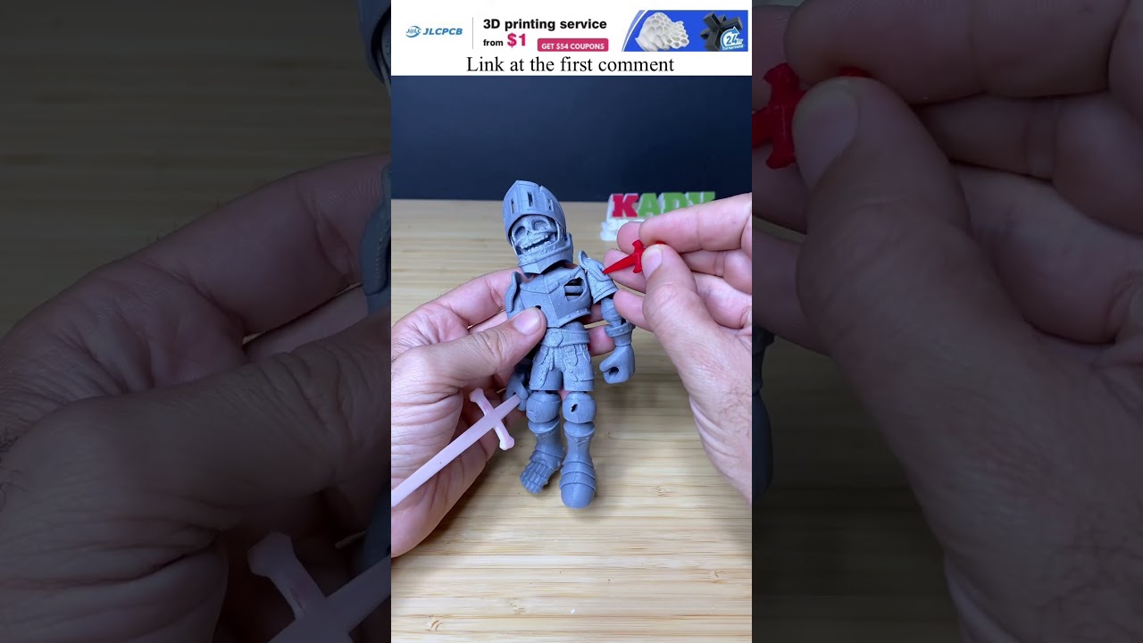 3D Printed Skeleton Knight #Shorts #jlcpcb