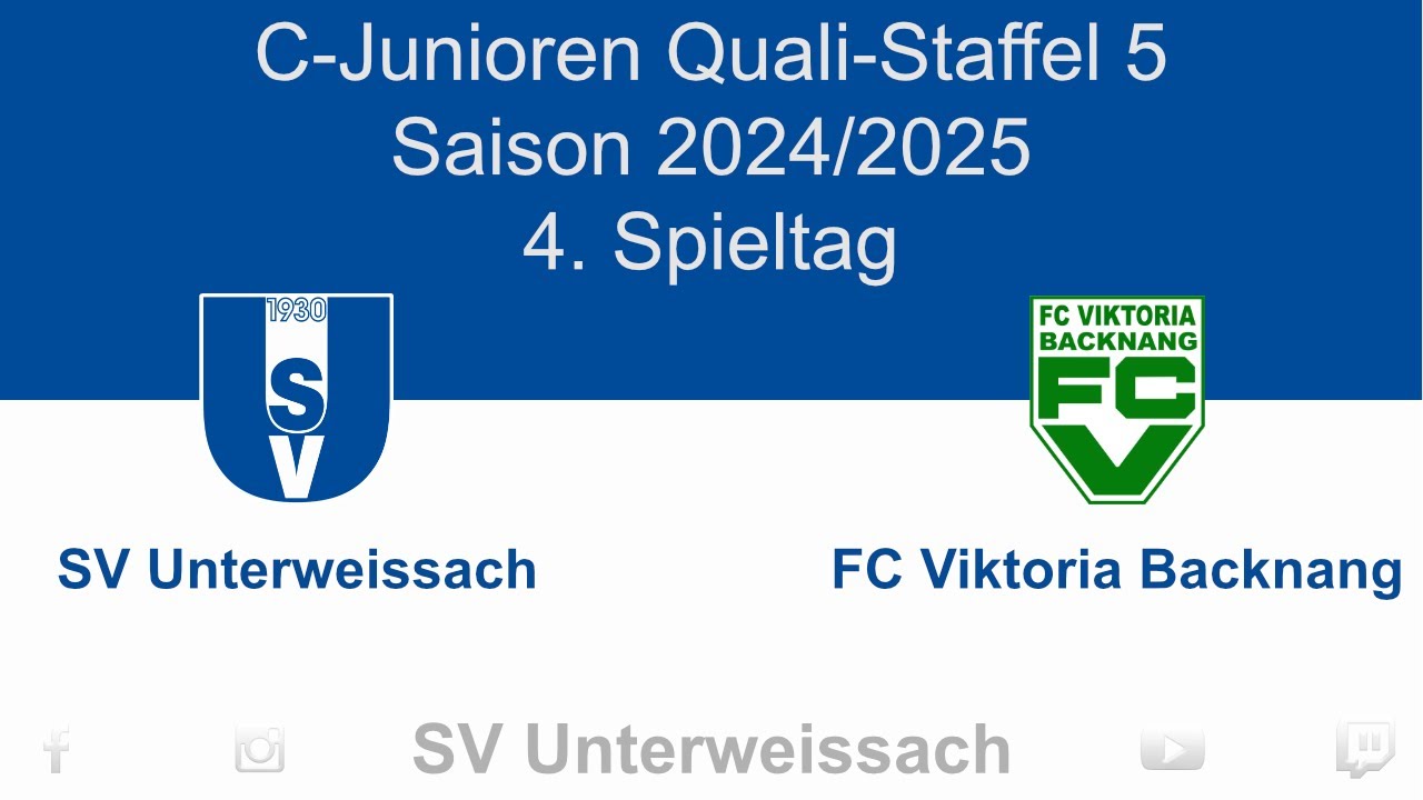4. Spieltag C-Junioren Quali-Staffel 5 | SV Unterweissach vs FC Viktoria Backnang