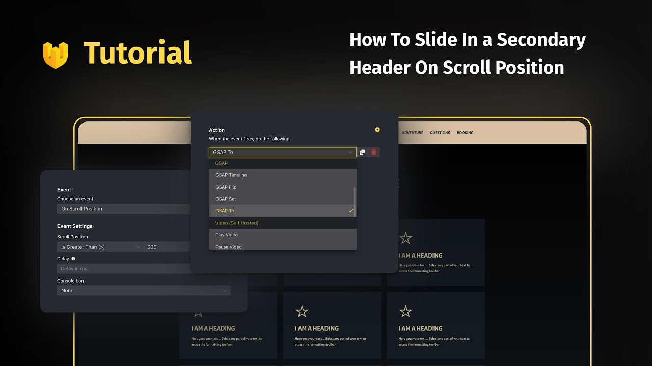 HOW TO [03] Slide In a Secondary Header On Scroll Position with Bricksforge