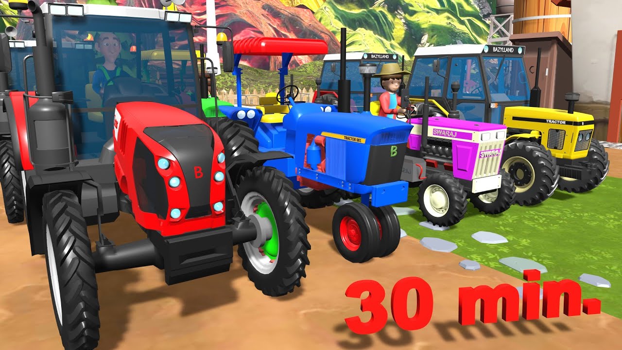 Vibrant Tractors at Work - Real Farm Tasks with Powerful Machines