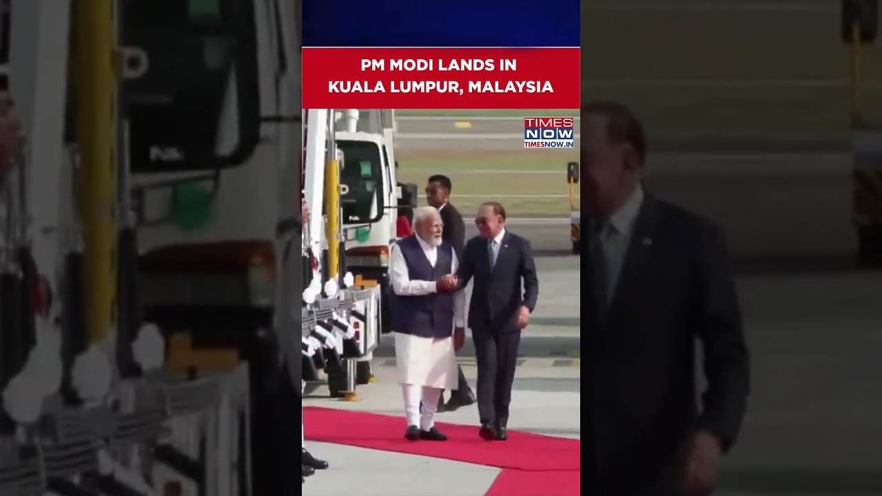 Prime Minister Narendra Modi Lands In Kuala Lumpur; Welcomes By Malaysian PM #shorts