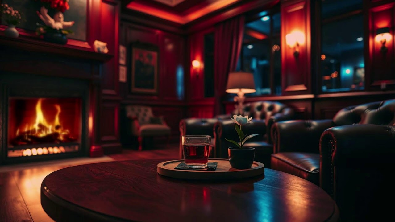 Midnight Fireplace Jazz 🌙🔥 | Smooth Jazz for Late Night Relax