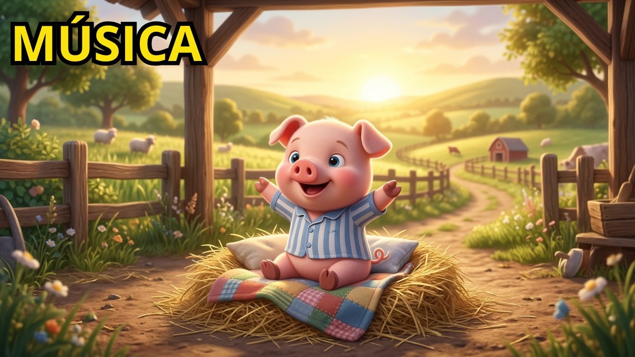O Porquinho que Aprendeu a Amar Jesus 🐷💛 | Música Cristã Infantil
