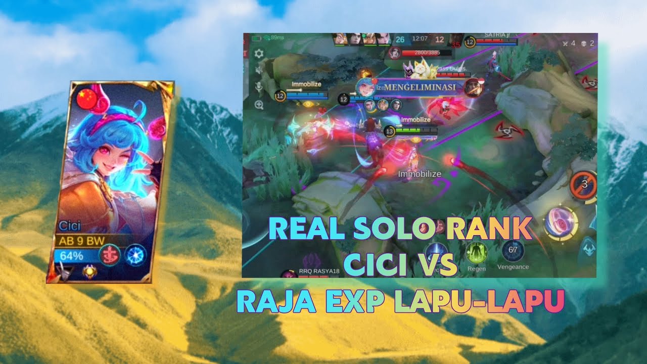 MOBILE LEGENDS: BANG BANG | 5 VS 5 | REAL SOLO RANK CICI VS RAJA EXP LAPU-LAPU  #mobilelegends #mlbb