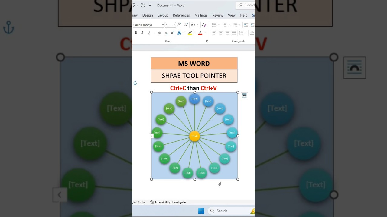 smart art in word 😊 #shorts #ytshorts #word #wordtricks #msword #wordtips #trend #new