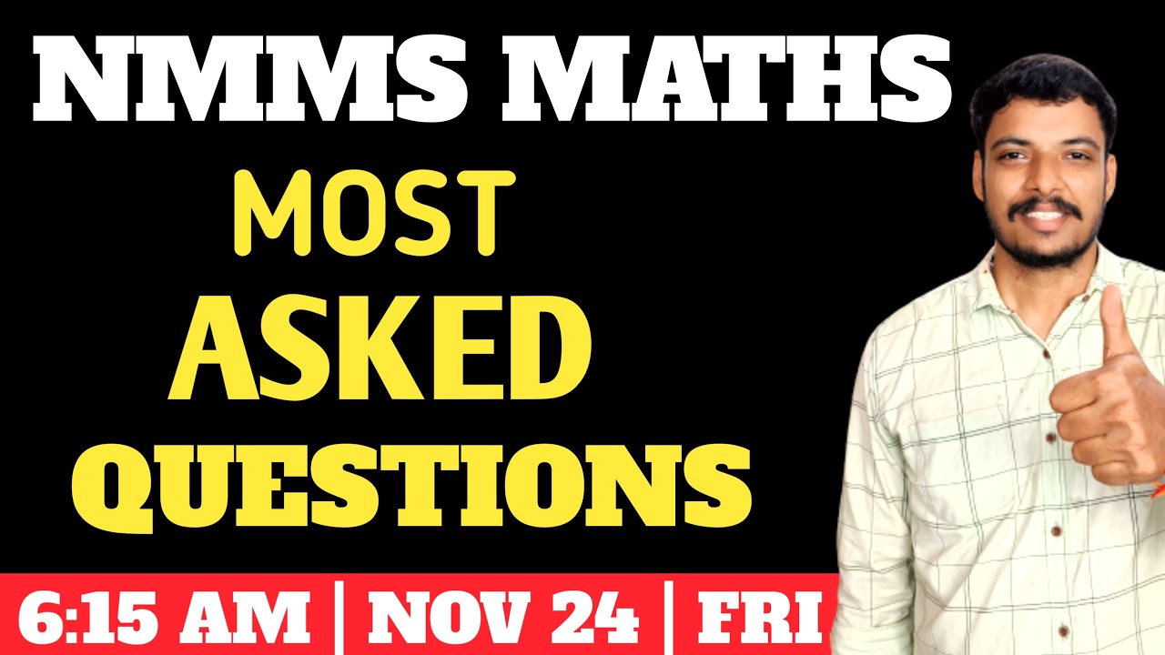NMMS MATHS | NMMS IMPORTANT QUESTIONS | NMMS SAT