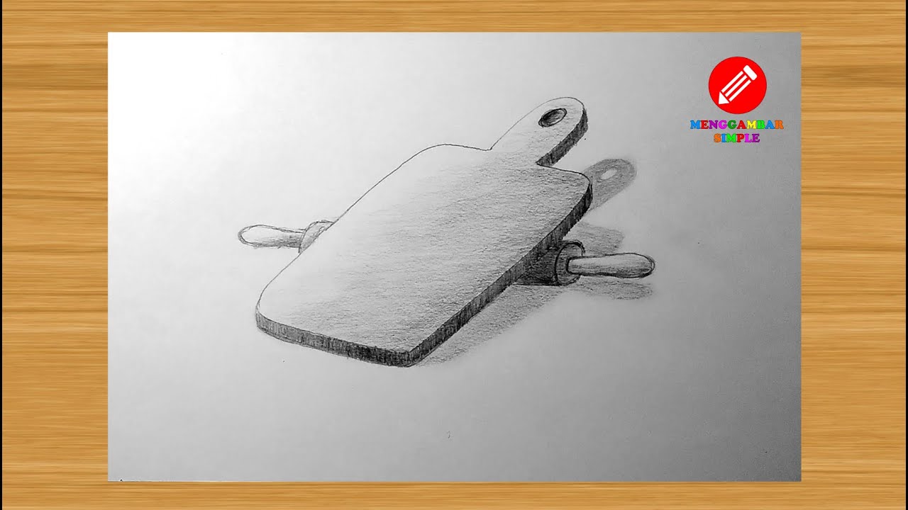 Menggambar Model Alam Benda Dengan Pensil - Menggambar 3D Alat Dapur
