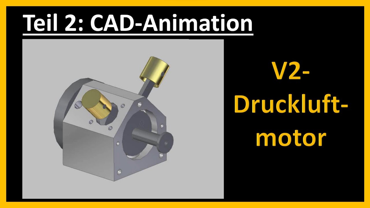 2-Zylinder V-Motor (V2) Teil 2: CAD-Animation