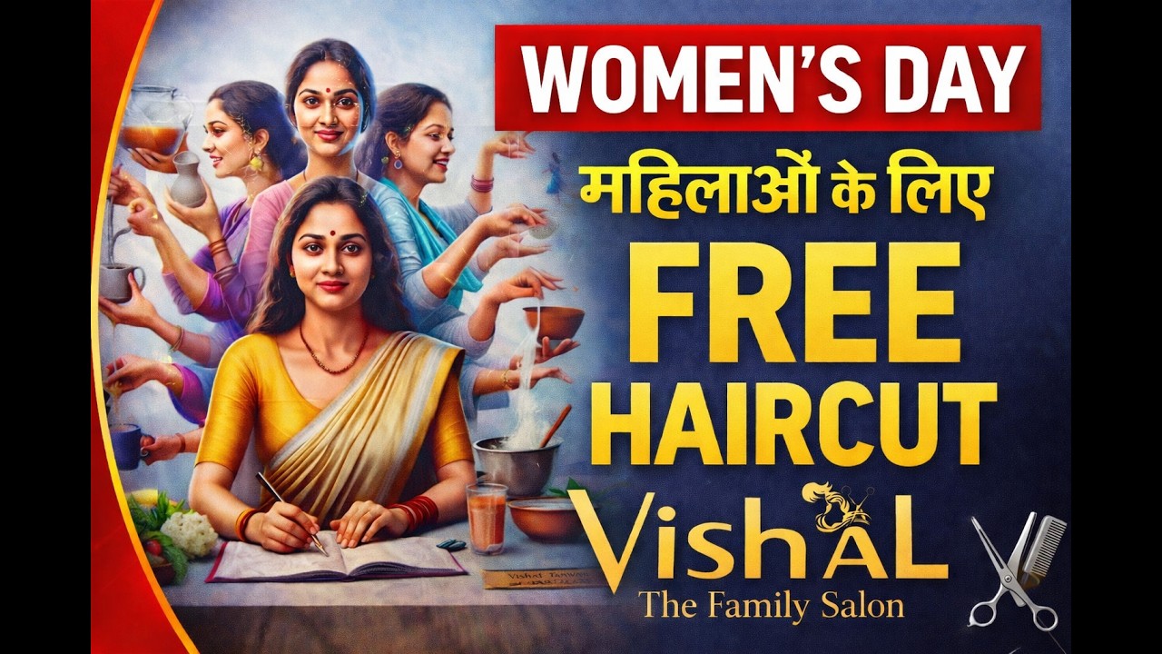 महिला दिवस पर सैलून में महिलाओं को फ्री हेयरकट