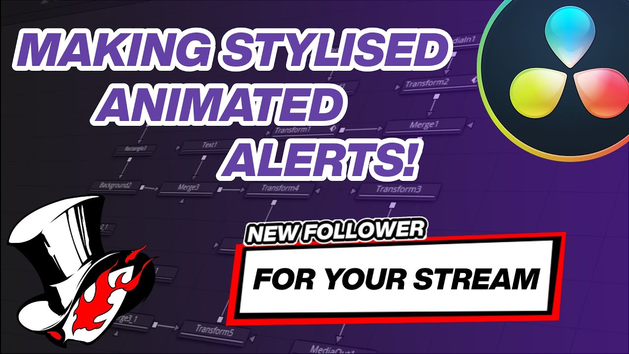 How To Create Custom Stream Alerts For Free! | Davinci Resolve 16
