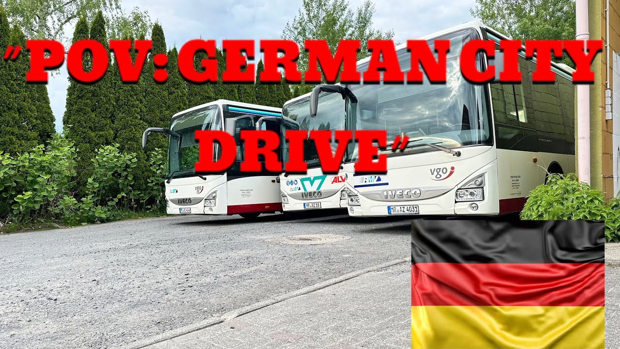 “Relaxing Bus Ride Through German Streets 🚌🇩🇪 | No Talking, Just Driving”#busride #busdriving