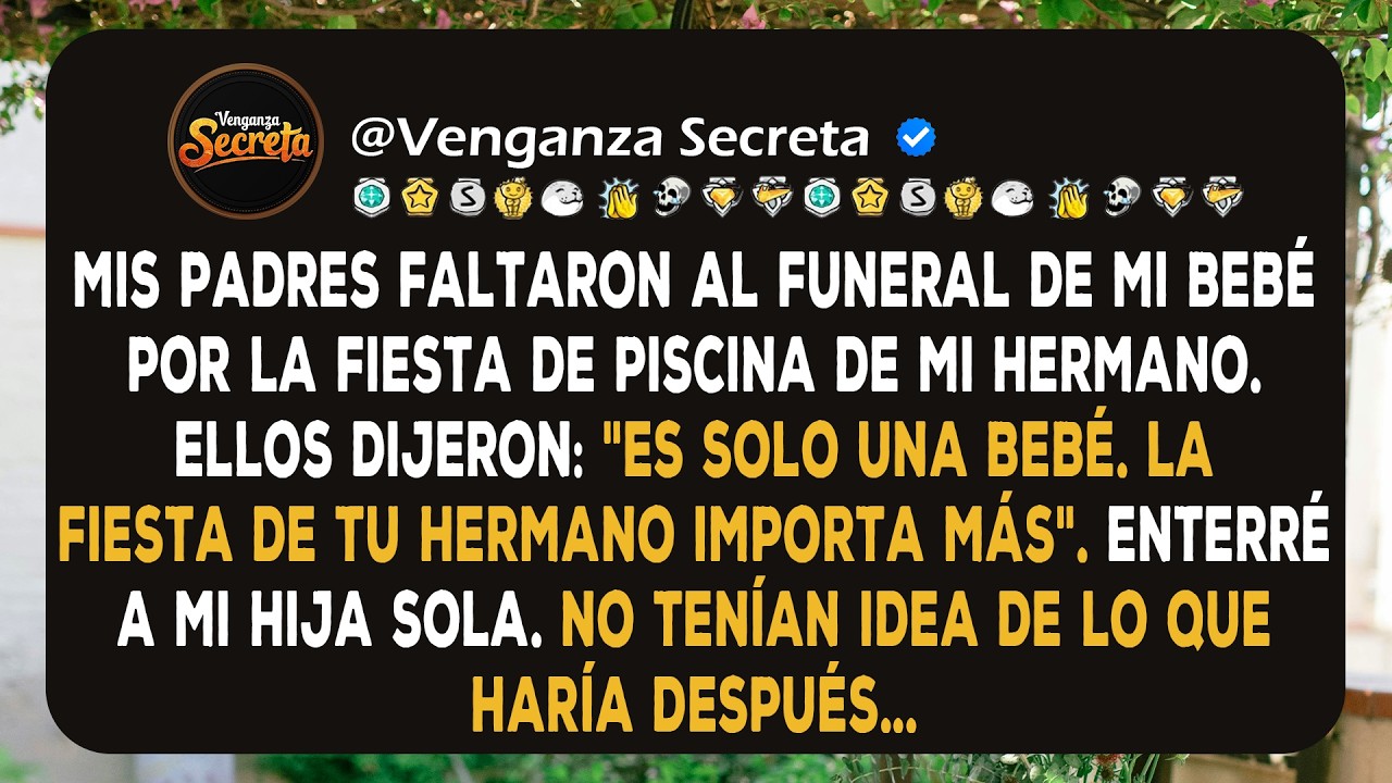 Mis padres faltaron al funeral de mi bebé por la fiesta de piscina de mi hermano. Yo la enterré...
