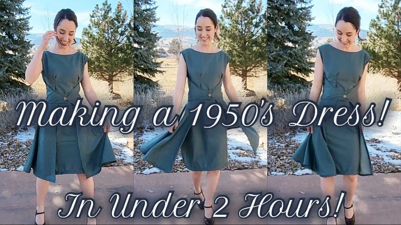 Making a 1950's Dress in Under 2 Hours!
