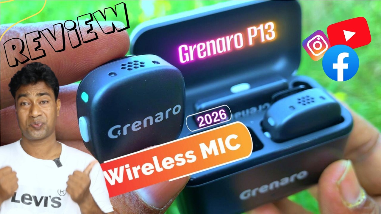 Grenaro P13 Wireless Microphone for Android Smartphone & iPhone with 40 hours Battery ! Review 2026