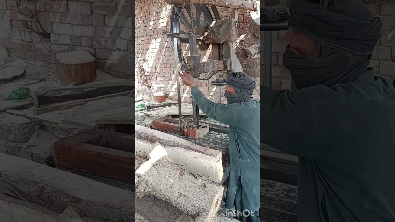Wod Cutting How toExtreme 🪚🔥Satisfying Tree Cutting Moments 🌳Bandsaw Machine in Full Action!Don’t 👀