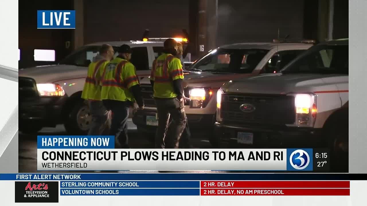VIDEO: Connecticut plows headed to MA and RI