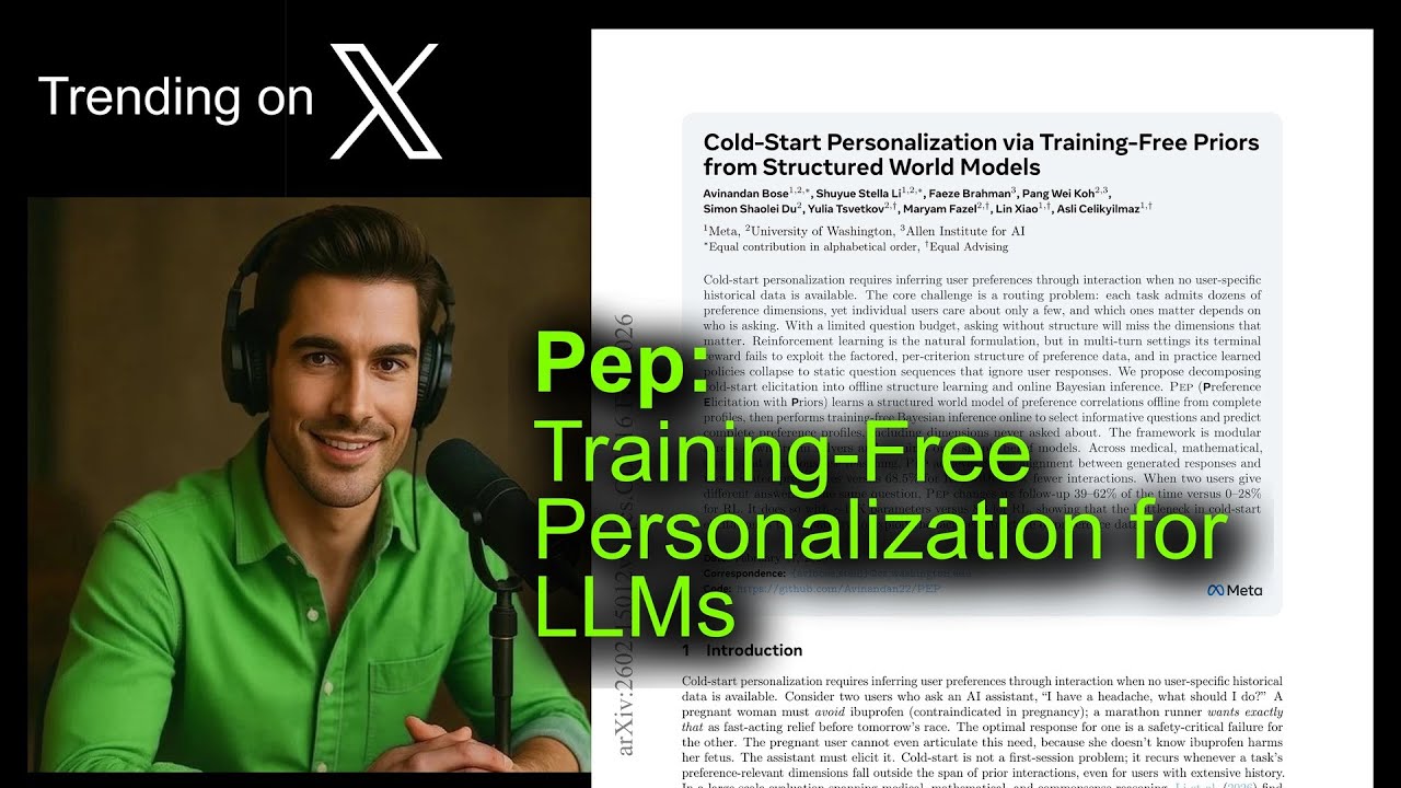 Pep: Training-Free Personalization for LLMs