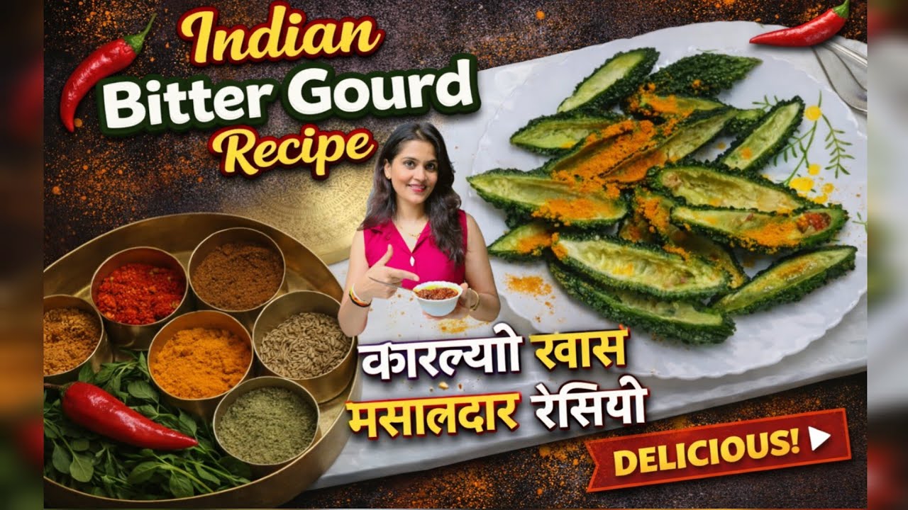 खमंग कारलं मसाला भाजी | Tasty Karela Sabji Recipe | Healthy Bitter Gourd Recipe |in 15 min receipe