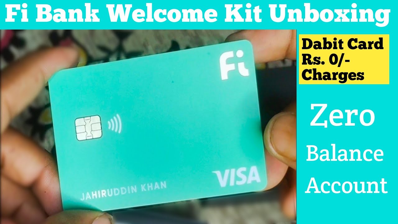 Fi Money Free Platinum Visa Dabit Card | Fi Bank Welcome Kit Unboxing | Fi Zero balance Account
